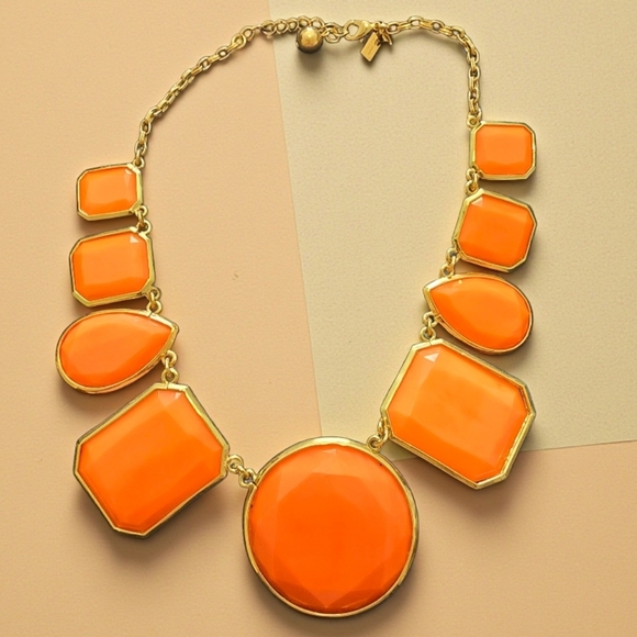 Vintage Kate Spade Orange Statement Necklace
